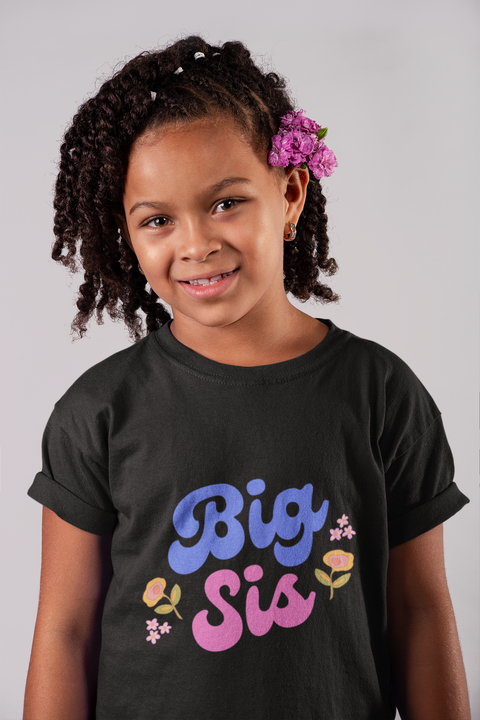 "BIG SIS" KIDS GIRLS WOMEN T-SHIRTS