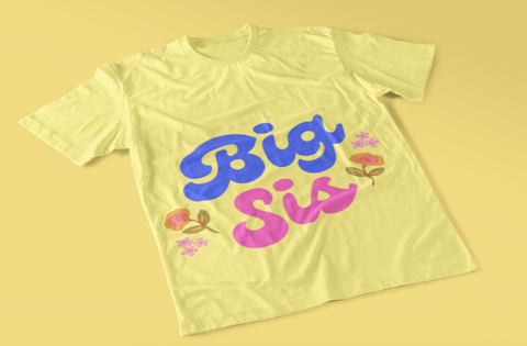 "BIG SIS" KIDS GIRLS WOMEN T-SHIRTS